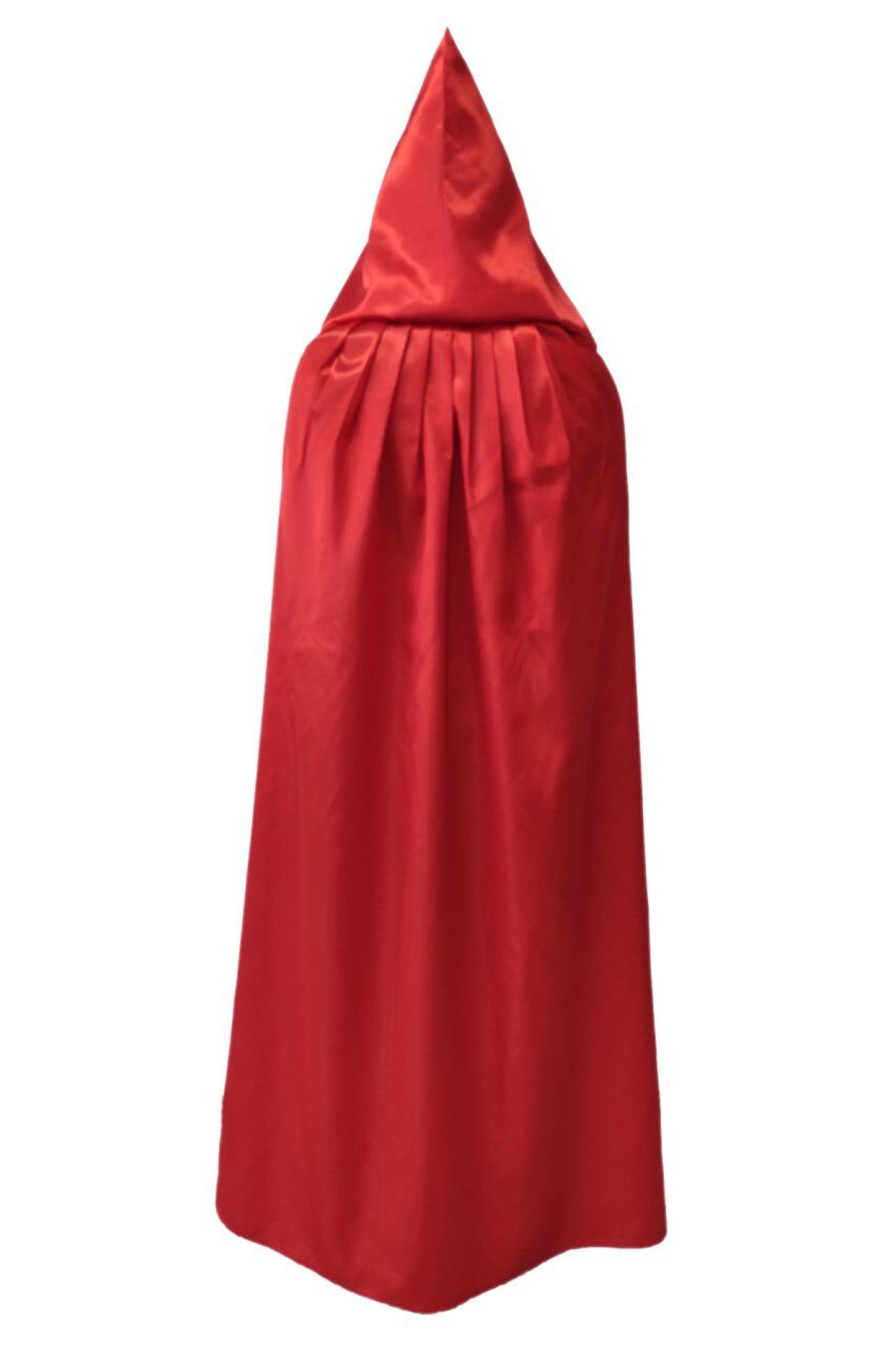 Kırmızı Renkli Kapüşonlu Pelerin