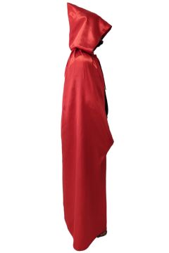 Kırmızı Renkli Kapüşonlu Pelerin