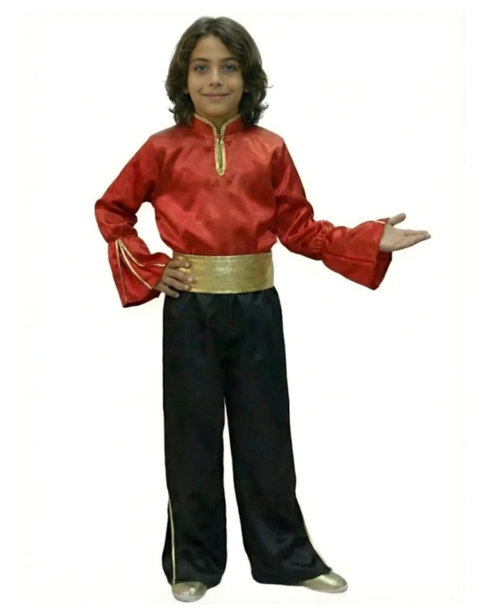 Anadolu Ateşi Erkek Çocuk Dans Kostümü Kırmızı - 6-7 Yaş
