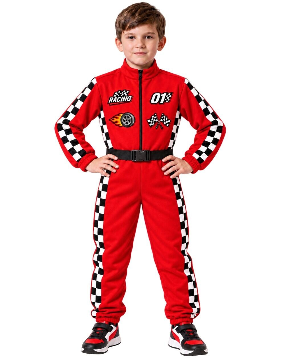 Formula Kırmızı Yarışçı Tulumu Çocuk