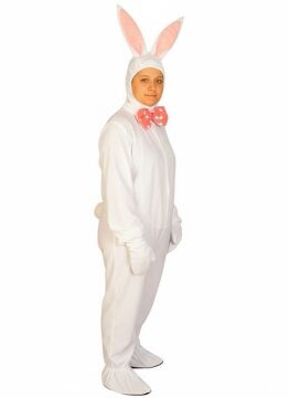 Tavşan Kostümü Yetişkin Model-2 XL Beden - Beyaz