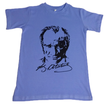 Atatürk Baskılı Tişört 4-5 Yaş - Mavi