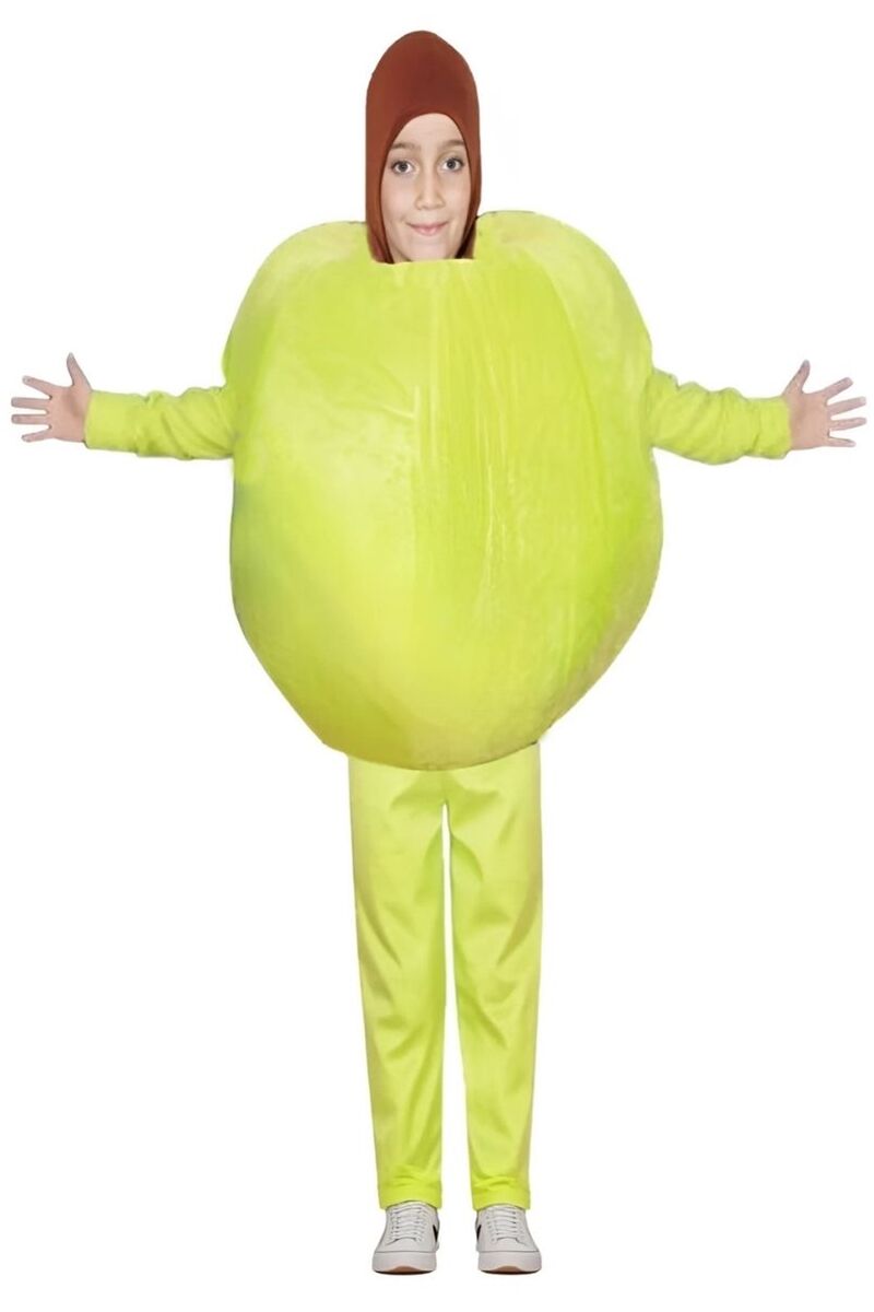 Elma Kostümü 2-3 Yaş - Yeşil