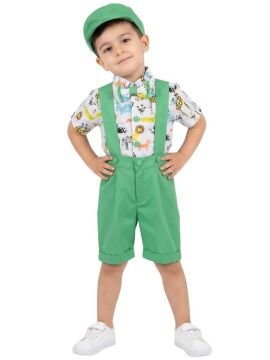 Safari Temalı Papyonlu Şapkalı Kostüm