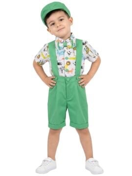 Safari Temalı Papyonlu Şapkalı Kostüm