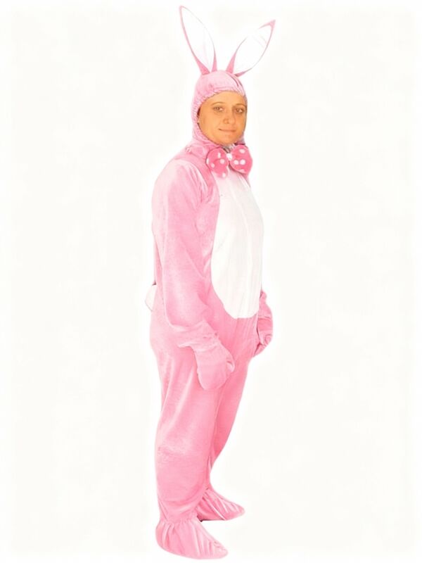 Tavşan Kostümü Yetişkin Model-2 XL Beden - Pembe