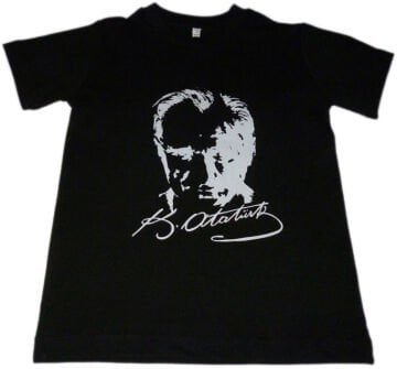 Atatürk Baskılı Tişört 4-5 Yaş - Siyah