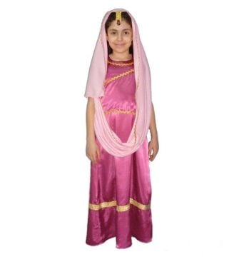 Hintli Kız Kostümü 6-7 Yaş - Kırmızı