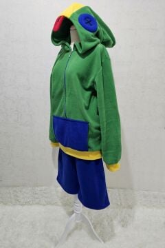 Kapüşonlu Cosplay Yeşil Kostüm Yetişkin | Video Oyunu Kapüşonlu Yeşil Kostüm Yetişkin