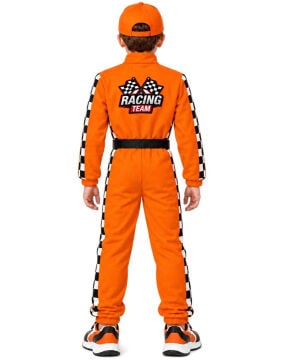 Formula Yarışçı Kostümü Çocuk Turuncu