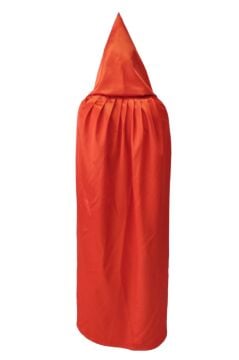 Turuncu Renkli Kapüşonlu Pelerin