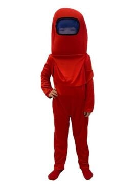 Among Us Cosplay Uzaylı Astronot Kostümü Kırmızı