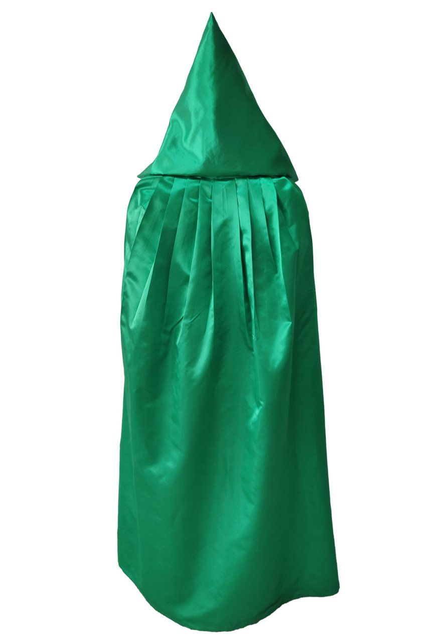 Yeşil Renkli Kapüşonlu Pelerin