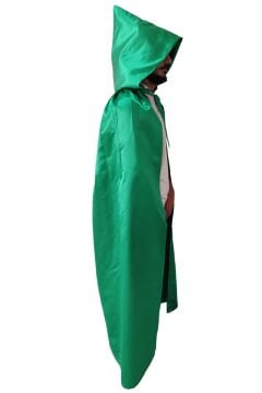 Yeşil Renkli Kapüşonlu Pelerin