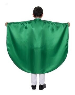 Oval Kesim Çocuk Gösteri Pelerini Yeşil