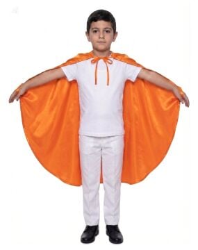 Oval Kesim Çocuk Gösteri Pelerini Turuncu