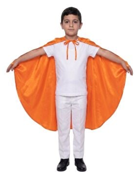 Oval Kesim Çocuk Gösteri Pelerini Turuncu
