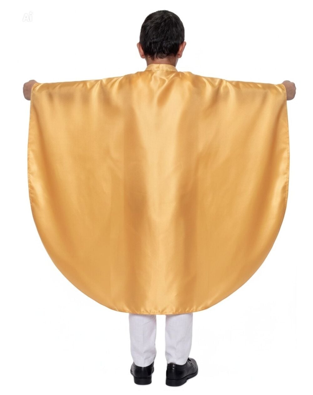 Oval Kesim Çocuk Gösteri Pelerini Altın Sarı