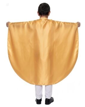 Oval Kesim Çocuk Gösteri Pelerini Altın Sarı