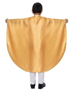 Oval Kesim Çocuk Gösteri Pelerini Altın Sarı