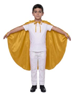Oval Kesim Çocuk Gösteri Pelerini Altın Sarı