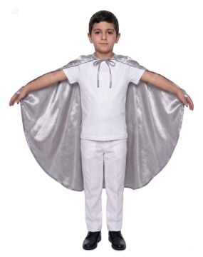 Oval Kesim Çocuk Gösteri Pelerini Gri