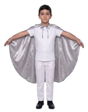Oval Kesim Çocuk Gösteri Pelerini Gri