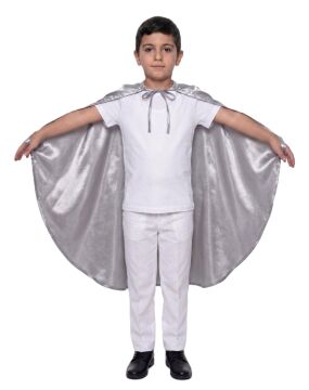 Oval Kesim Çocuk Gösteri Pelerini Gri