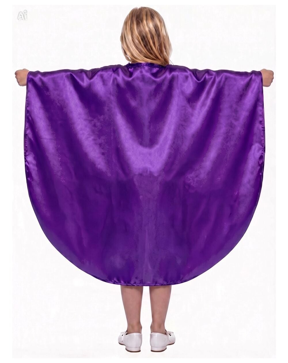 Oval Kesim Çocuk Gösteri Pelerini Mor