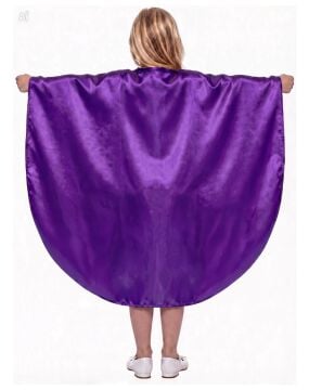 Oval Kesim Çocuk Gösteri Pelerini Mor