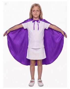 Oval Kesim Çocuk Gösteri Pelerini Mor