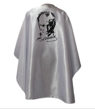 Atatürk Baskılı Pelerin 10 Numara (13 - 15 Yaş) Boy: 105 X Genişlik: 135 cm - Beyaz