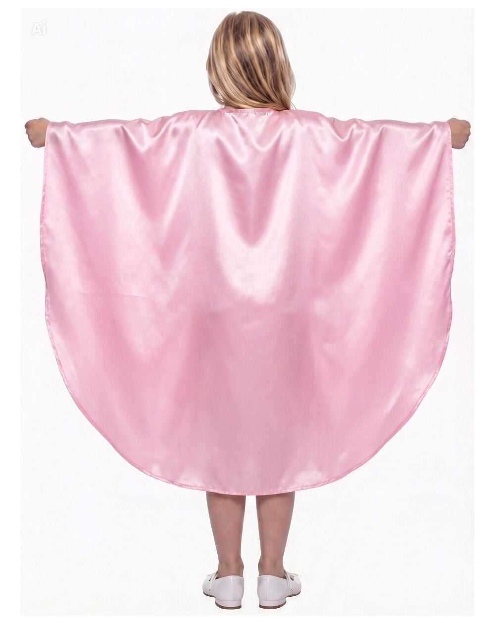 Oval Kesim Çocuk Gösteri Pelerini Pembe