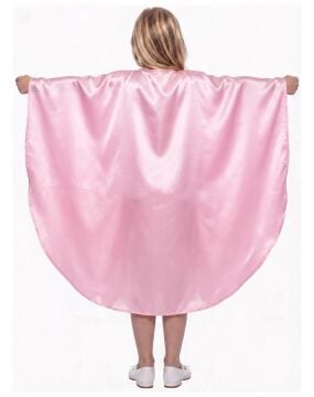 Oval Kesim Çocuk Gösteri Pelerini Pembe