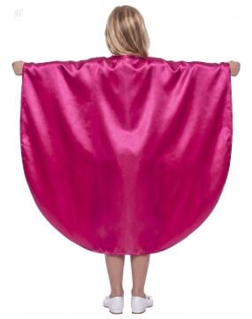 Oval Kesim Çocuk Gösteri Pelerini Fuşya