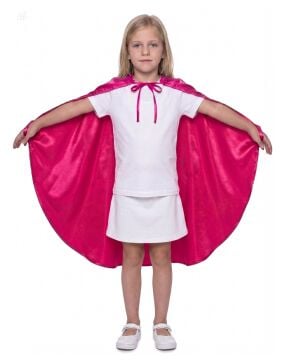 Oval Kesim Çocuk Gösteri Pelerini Fuşya