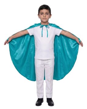 Oval Kesim Çocuk Gösteri Pelerini Turkuaz