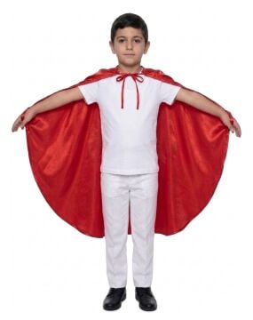 Oval Kesim Çocuk Gösteri Pelerini Kırmızı