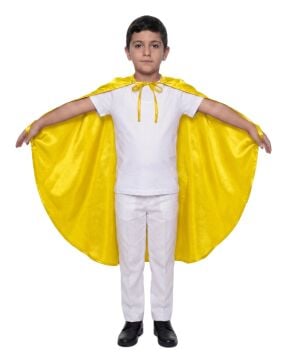 Oval Kesim Çocuk Gösteri Pelerini Sarı