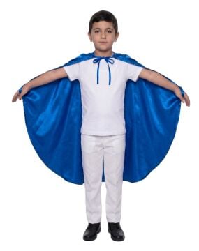 Oval Kesim Çocuk Gösteri Pelerini Mavi