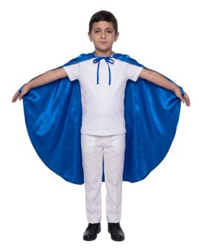 Oval Kesim Çocuk Gösteri Pelerini Mavi