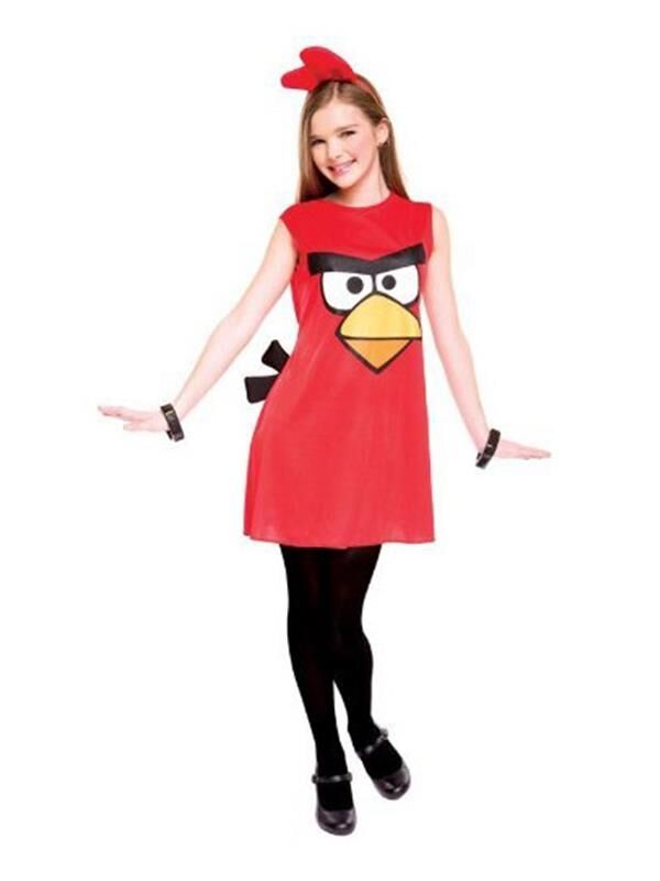 Angry Bird Kostümü Kız 8-9 Yaş - Kırmızı