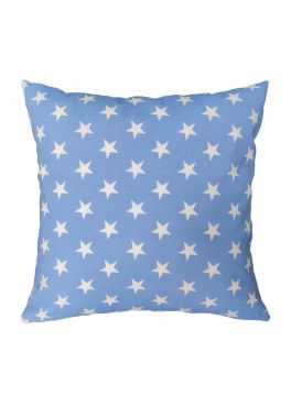Yıldız Desenli Mavi Yastık Kılıfı 43X43 cm