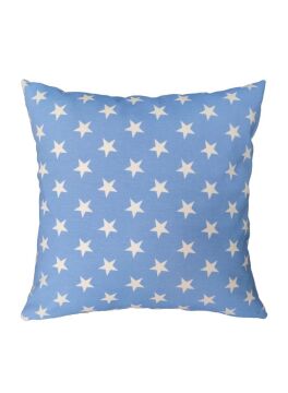 Yıldız Desenli Mavi Yastık Kılıfı 43X43 cm