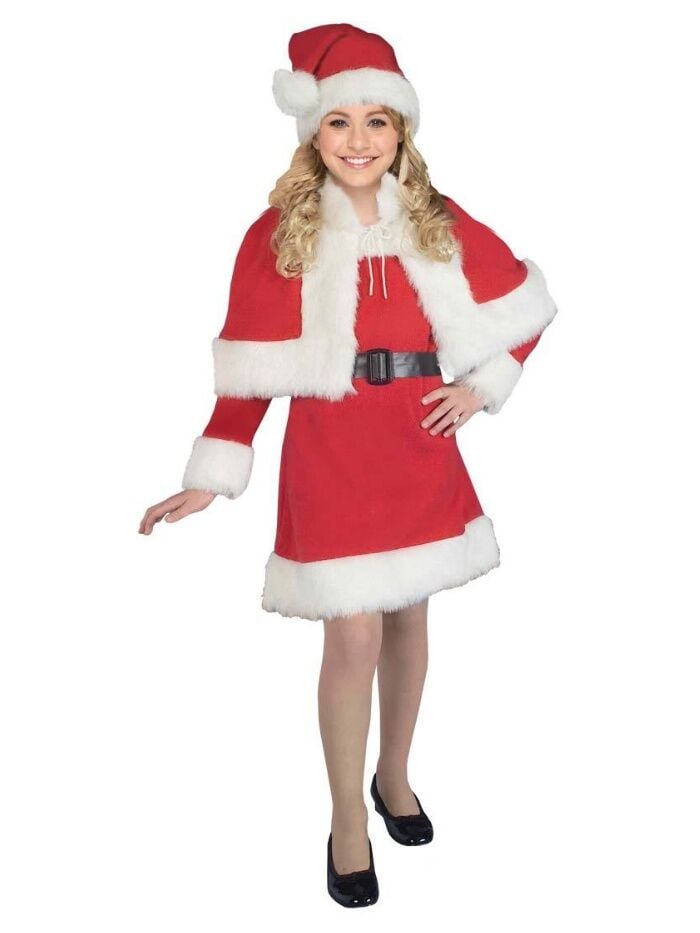 Noel Anne Kostümü Pelerinli