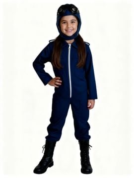 Sabiha Gökçen Kostümü Lacivert - 10-11 Yaş