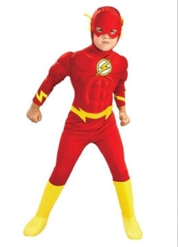 Flash Kostümü Kaslı Lüks