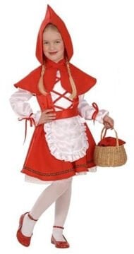 Kırmızı Başlıklı Kız Kostümü 12-13 Yaş