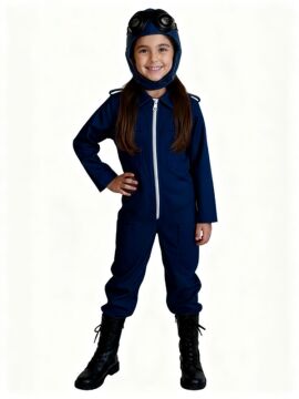 Sabiha Gökçen Kostümü Lacivert - 10-11 Yaş