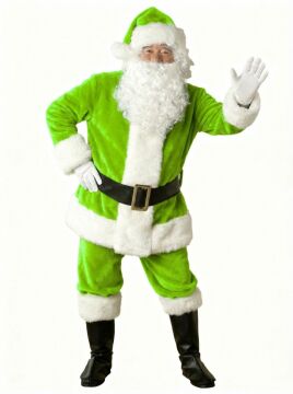 Açık Yeşil Noel Baba Kostümü Yetişkin